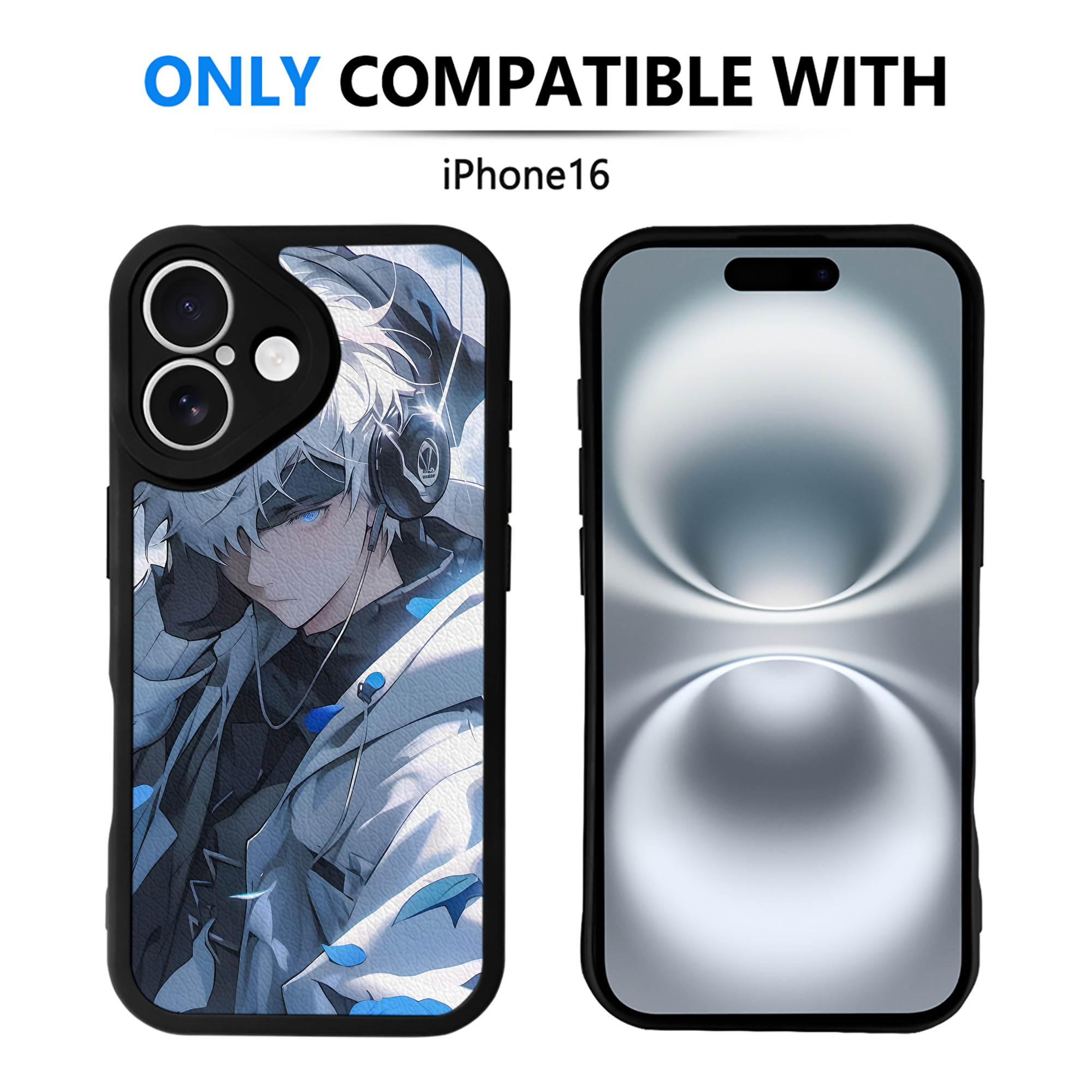 （画像用） 呪術廻戦 Jujutsu Kaisen 【iPhone 16シリーズ対応】シリコンスマホケース（レザー調） 材質：シリコン